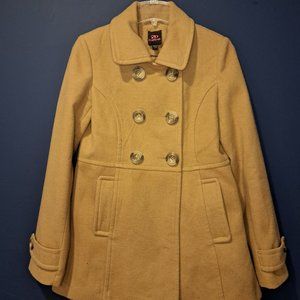 2b Bebe Tan Pea Coat Womens L
